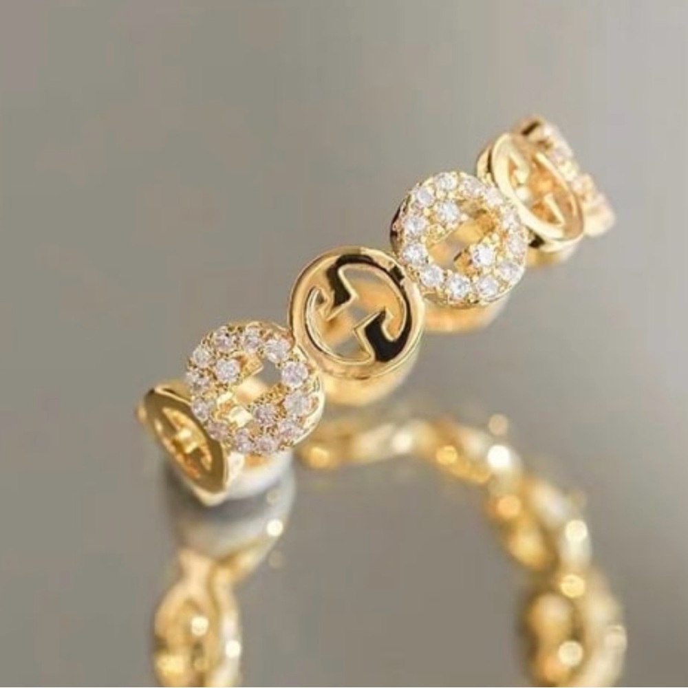 18k gold plated Over 925 Sterling Silver Minimalist Band Ring #E908